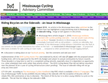 Tablet Screenshot of mississaugacycling.ca
